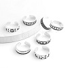 7Pcs 7 Styles Star Moon Sun Pattern Alloy Cuff Toe Rings Sets FS-WGEBD78-01-4