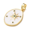 Brass Micro Pave Cubic Zirconia Pendants KK-E803-01G-B-2