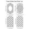 4Pcs 4 Styles Carbon Steel Cutting Dies Stencils DIY-WH0309-521-6