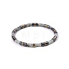 Bohemian Natural Amazonite & Golden Synthetic Non-magnetic Hematite Beaded Stretch Bracelets for Women Men NY1304-8-1
