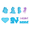 6Pcs 6 Style Mother's Day Theme DIY Pendants Silicone Molds DIY-BG0001-37-13