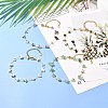 Natural Mixed Gemstone Chip Beaded Anklets AJEW-AN00454-2