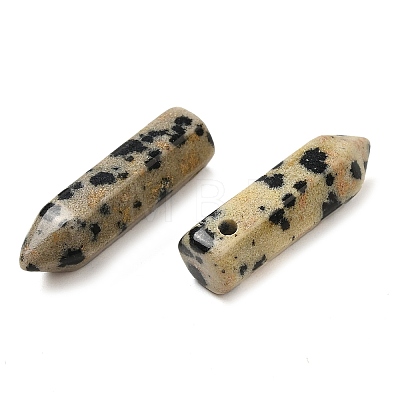 Natural Dalmatian Jasper Pointed Pendants G-C158-05B-1