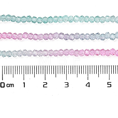 Transparent Painted Glass Beads Strands X-DGLA-A034-T1mm-A10-1