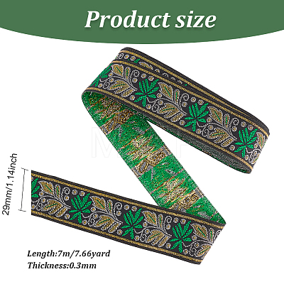 Ethnic Style Embroidery Polyester Ribbons OCOR-WH0067-74I-1