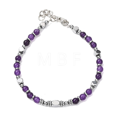 Adjustable 304 Stainless Steel Gemstone Beaded Bracelets FS-WG23DE2-01-1