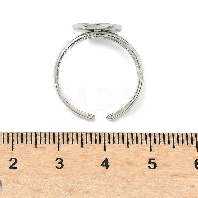 304 Stainless Steel Cuff Rings Components STAS-Z138-02P-02-1