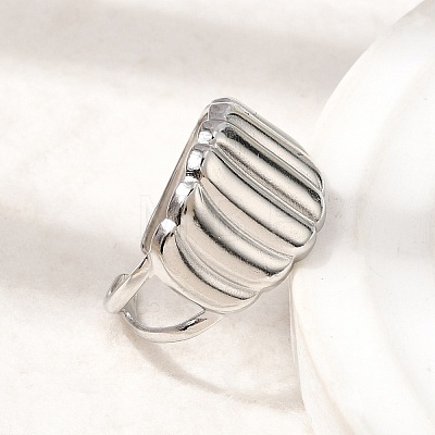 304 Stainless Steel Cuff Open Rings LS-STAS-H259-05P-1