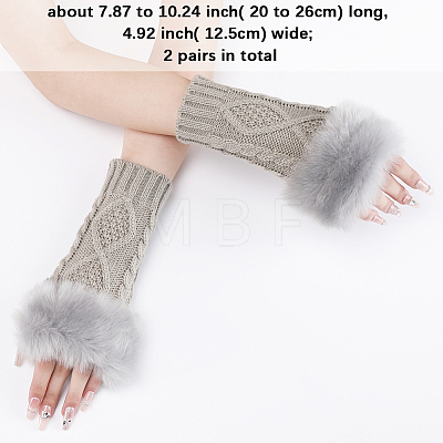 Polyacrylonitrile Fiber Yarn Knitting Fingerless Gloves COHT-PW0001-15H-1