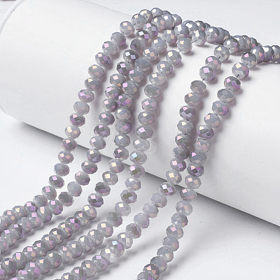 Electroplate Glass Beads Strands EGLA-A034-J4mm-G02-1
