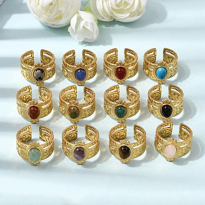304 Stainless Steel Cuff Open Rings RJEW-F213-02G-1