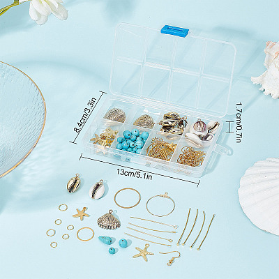 DIY Ocean Gemstone Earring Making Kit DIY-SC0020-31-1