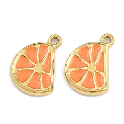 304 Stainless Steel Enamel Pendants STAS-Z166-23D-G-1