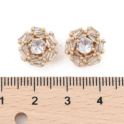 Rack Plating Brass Micro Pave Cubic Zirconia Beads KK-F879-11G-1