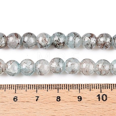 Drawbench Crackle Glass Beads Strands GLAA-N006-8mm-02-1