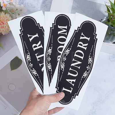 3Pcs 3 Styles PVC Self-adhesive Sign Label Paper DIY-CP0013-69-1