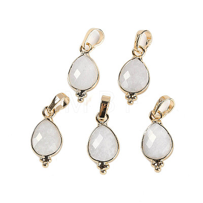 Natural White Moonstone Faceted Pendans X-KK-L218-004G-04-1