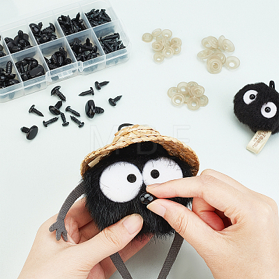 Resin Doll Craft Eyes and Noses with Washers DIY-WH0209-04-1