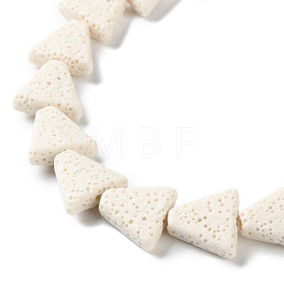 Triangle Dyed Natural Lava Rock Beads Strands G-O126-04A-02-1