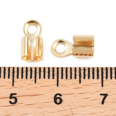 Brass Folding Crimp Ends KK-C163-08G-1