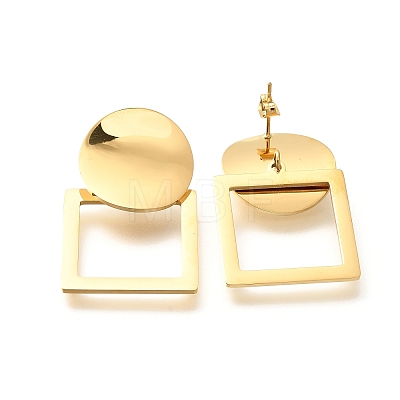 304 Stainless Steel Stud Earrings EJEW-R012-01G-1