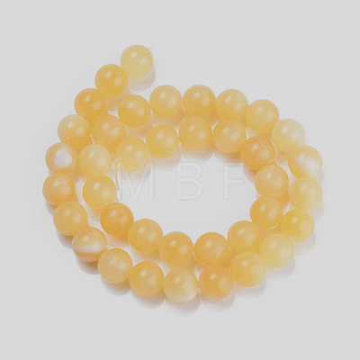 Natural Topaz Jade Beads Strands X-G-E266-11A-8mm-1