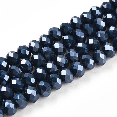 Electroplate Glass Beads Strands EGLA-A044-P6mm-A16-1