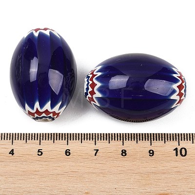 Handmade Millefiori Glass Beads LAMP-Z021-03-1