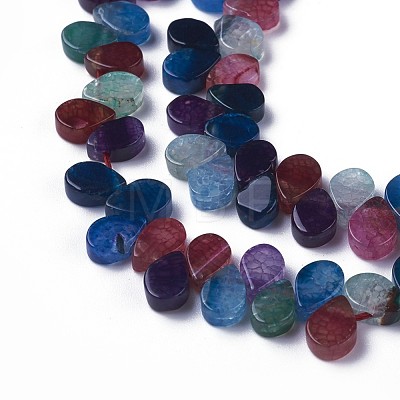 Dyed Natural Agate Beads Strands G-F595-A16-1