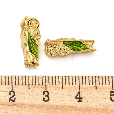 Rack Plating Brass Enamel Beads KK-Z063-08G-1