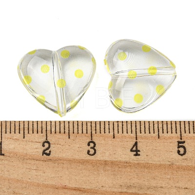 Transparent Printed Acrylic Beads OACR-H124-03C-1