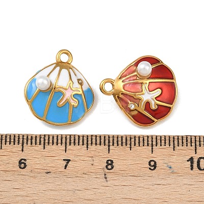 304 Stainless Steel Enamel Pendants STAS-B117-01G-1