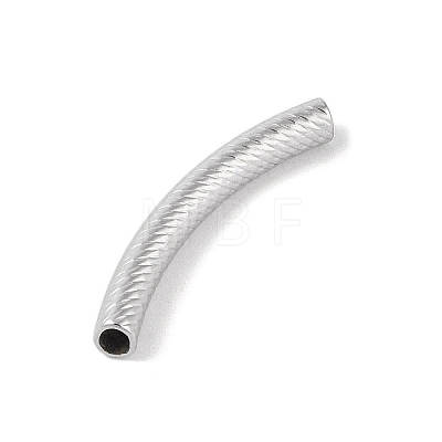 304 Stainless Steel Curved Tube Beads STAS-M071-03B-P-1