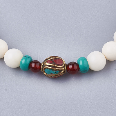 2-Loop Wrap Style Buddhist Jewelry BJEW-S140-12-1