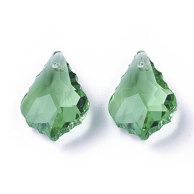 Faceted Glass Pendants GLAA-F068-C23-1