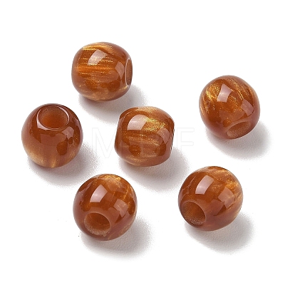 Opaque Resin European Beads RESI-F073-13-1