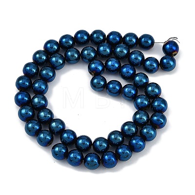 Electroplated Synthetic Magnetic Hematite Beads Strands G-G174-L01-07-1