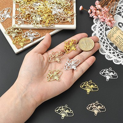 40Pcs 4 Colors Alloy Hollow Connector Charms FIND-YW0010-91-1