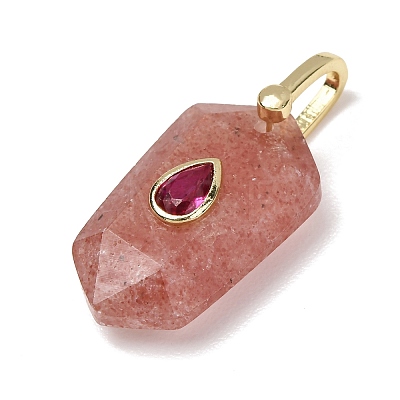 Natural Strawberry Quartz Pendants GG-CBA5FCC-01G-06-1