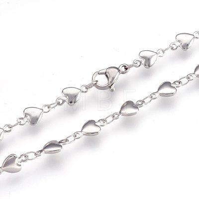 304 Stainless Steel Link Necklaces NJEW-G313-04P-1