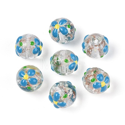 Luminous Handmade Gold Sand Lampwork Beads LAMP-N035-04B-1