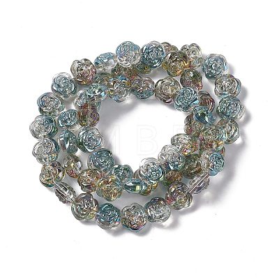 Electroplate Glass Beads Strands EGLA-L040-HP01-1