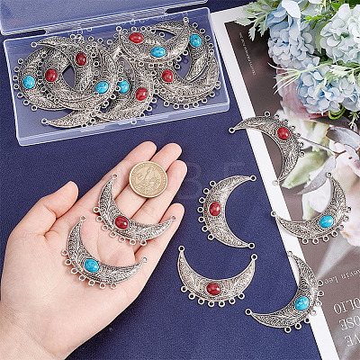 20Pcs 2 Style Tibetan Style Alloy Chandelier Component Links FIND-AR0003-50AS-1