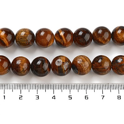 Natural Tiger Eye Round Bead Strands G-R200-12mm-1