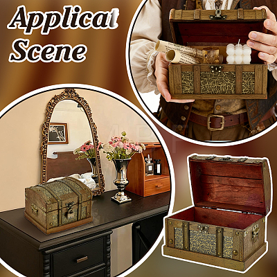 Retro Wood Jewelry Set Storage Organizer Boxes with Clasps CON-WH0115-96A-1
