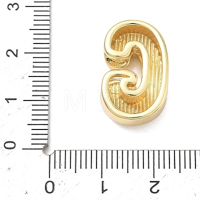 Brass Initial Beads KK-B167-27G-01G-1