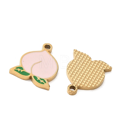 Fruit 304 Stainless Steel Enamel Pendants SA-CBA49D2-11G-13-1