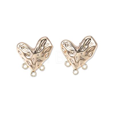 Brass Heart Stud Earring Findings KK-N232-440LG-1
