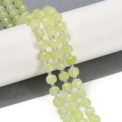 Natural Dyed White Jade Beads Strands G-H057-A22-09-1