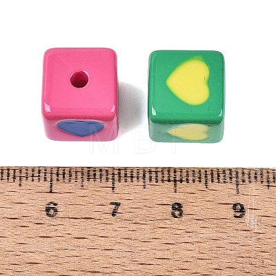 Two Tone Opaque Acrylic Beads OACR-N162-01-1